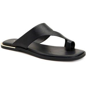 # 19 Alfani  Freddee Black Slide On Open Toe Open Heel Flats
